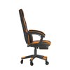 Flash Furniture Orange LeatherSoft Gaming Chair with Skater Wheels CH-00288-OR-RLB-GG